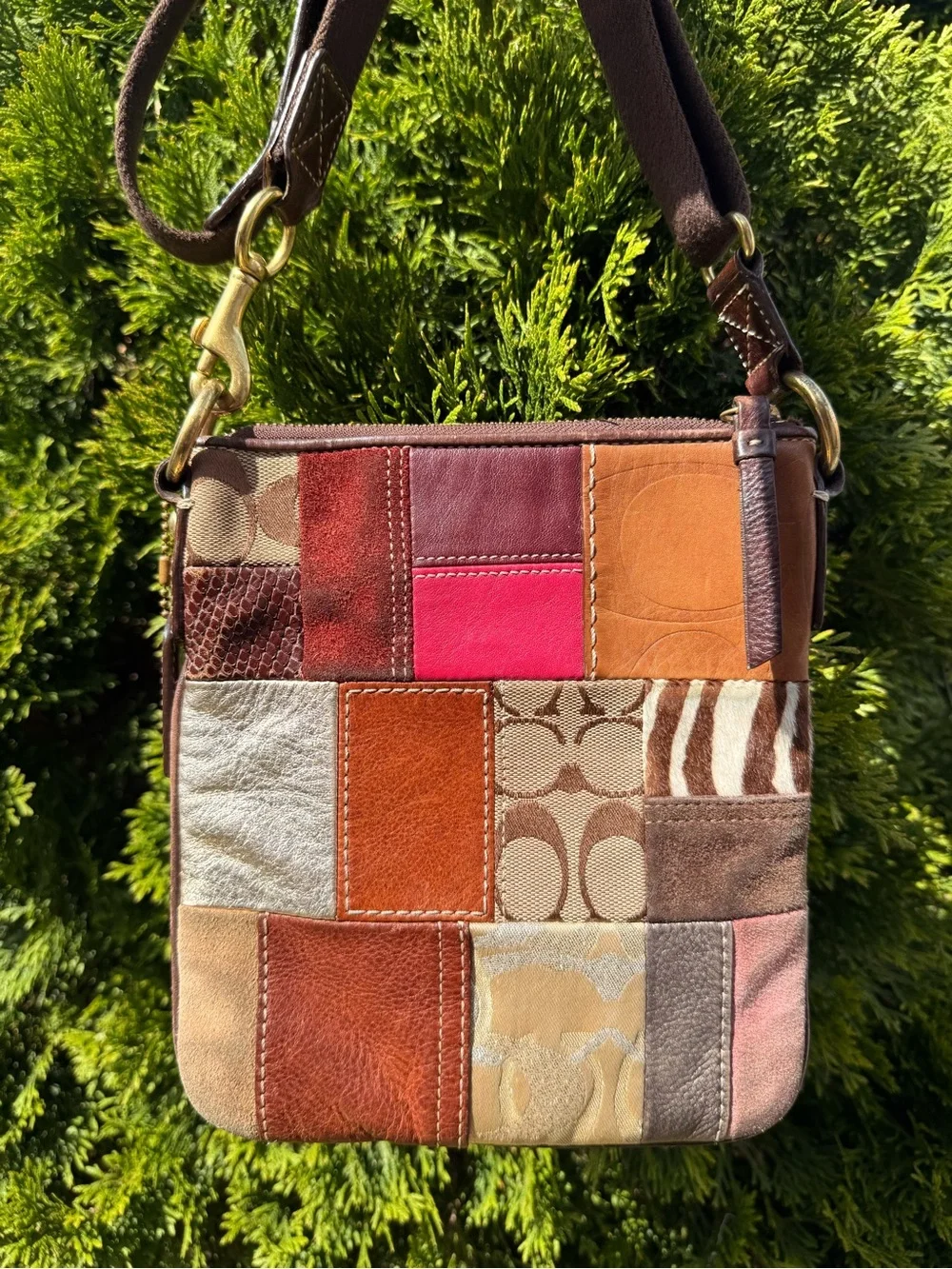Coach pink patchwork